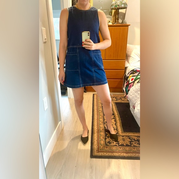 GAP Denim Jean Mini Jumper Dress - Picture 3 of 5